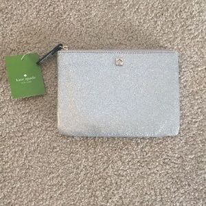 Kate Spade glitter mini pouch